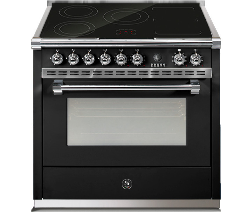 Steel A9F-5FI Ascot inductie fornuis in de kleur Nero