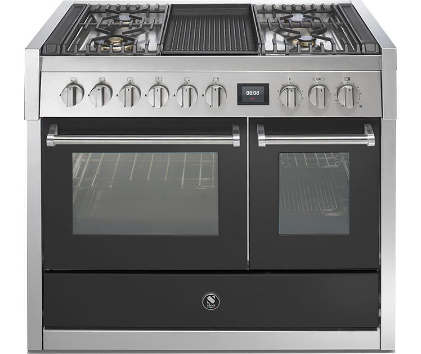 Steel GQ10SF-4B fornuis met combi-stoomoven en grill top - 100 cm breed