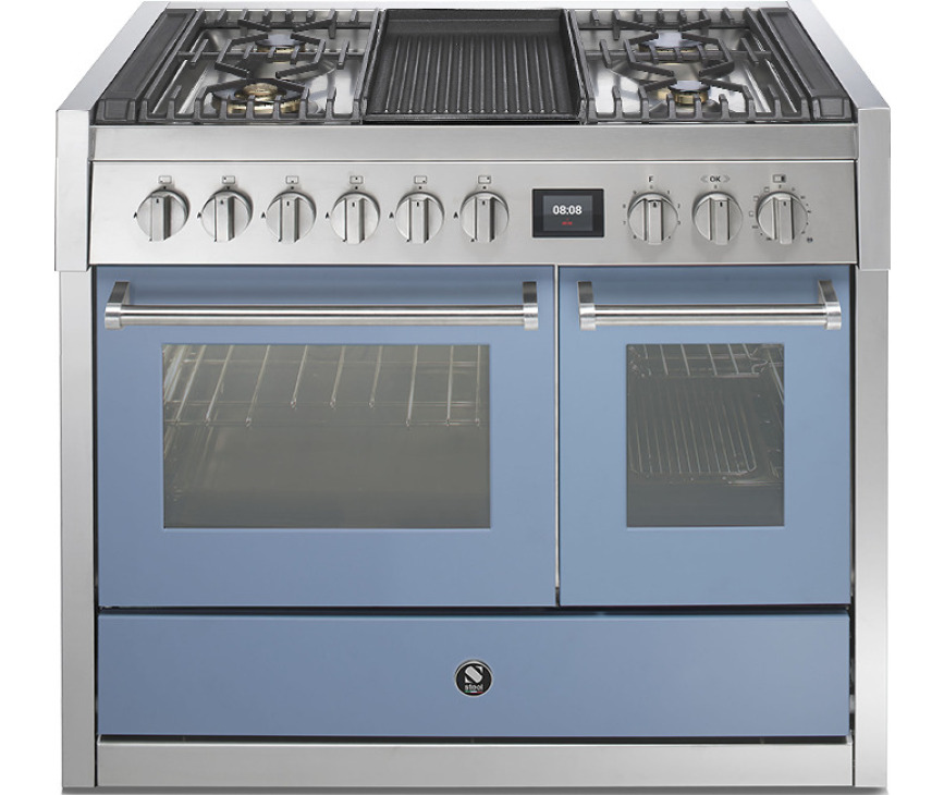 Steel GQ10SF-4B fornuis met combi-stoomoven en grill top - 100 cm breed