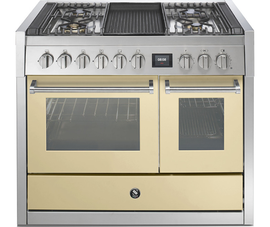 Steel GQ10SF-4B fornuis met combi-stoomoven en grill top - 100 cm breed