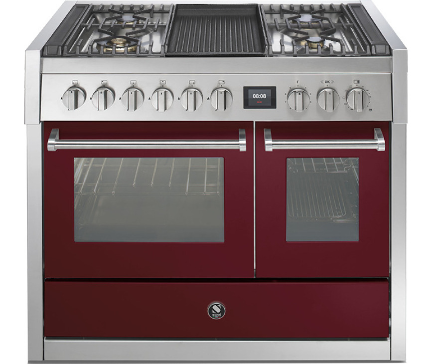 Steel GQ10SF-4B fornuis met combi-stoomoven en grill top - 100 cm breed