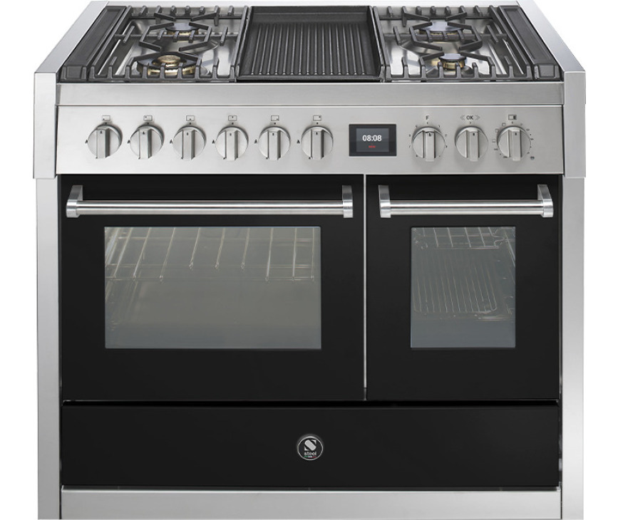 Steel GQ10SF-4B fornuis met combi-stoomoven en grill top - 100 cm breed