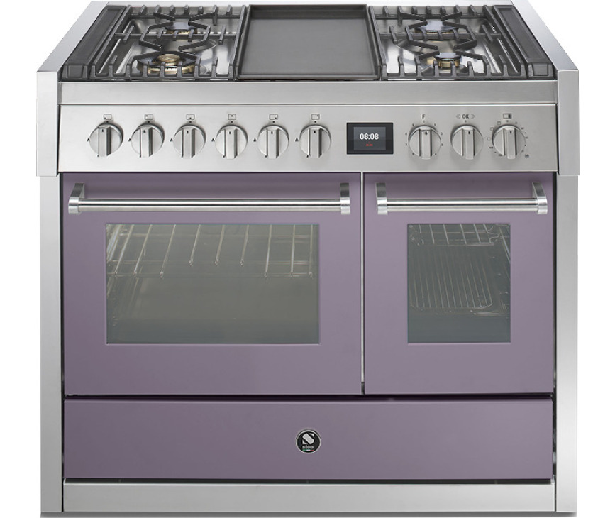Steel GQ10SF-4T fornuis met combi-stoomoven en frytop - 100 cm breed