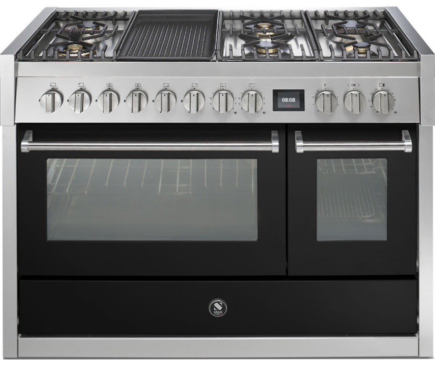 Steel GQ12SF-6T fornuis met combi-stoomoven - 120 cm breed