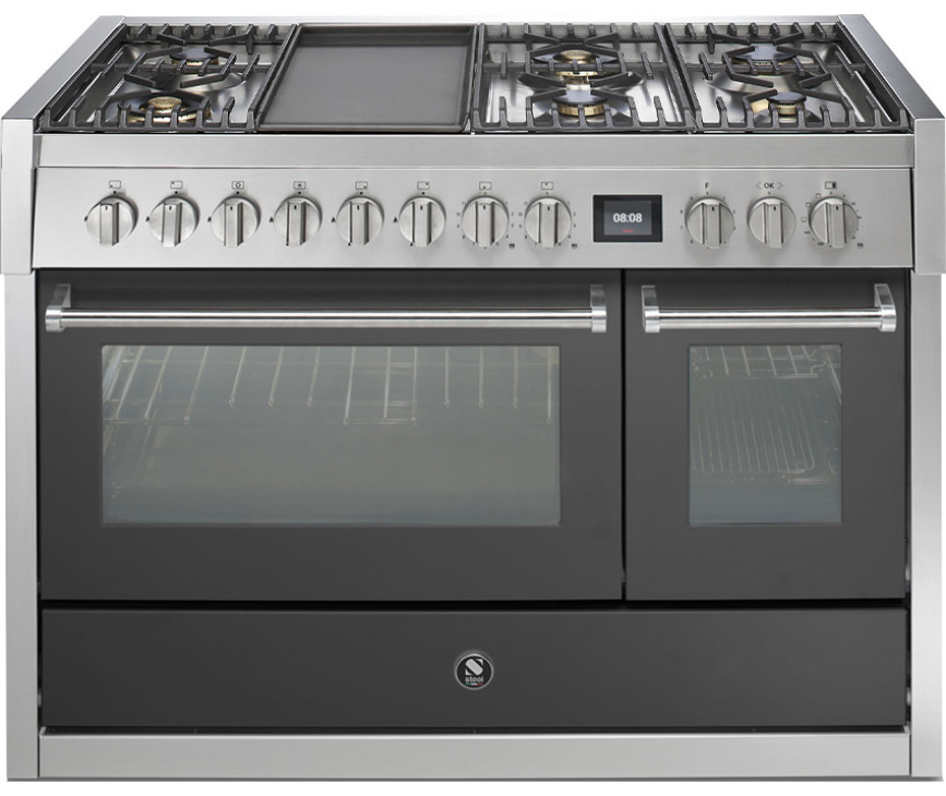 Steel GQ12SF-6T fornuis met combi-stoomoven - 120 cm breed