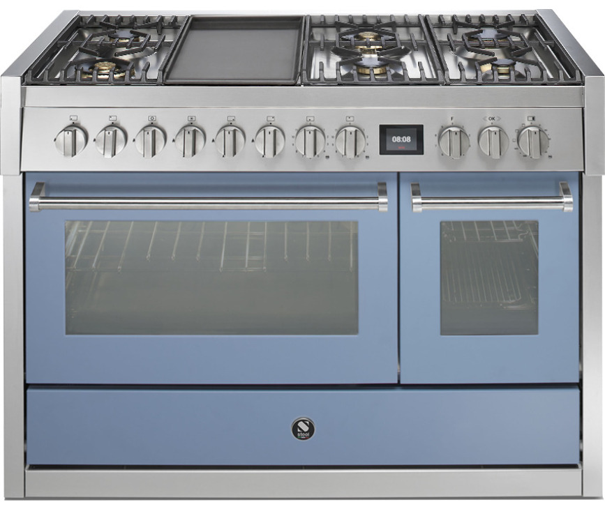 Steel GQ12SF-6T fornuis met combi-stoomoven - 120 cm breed