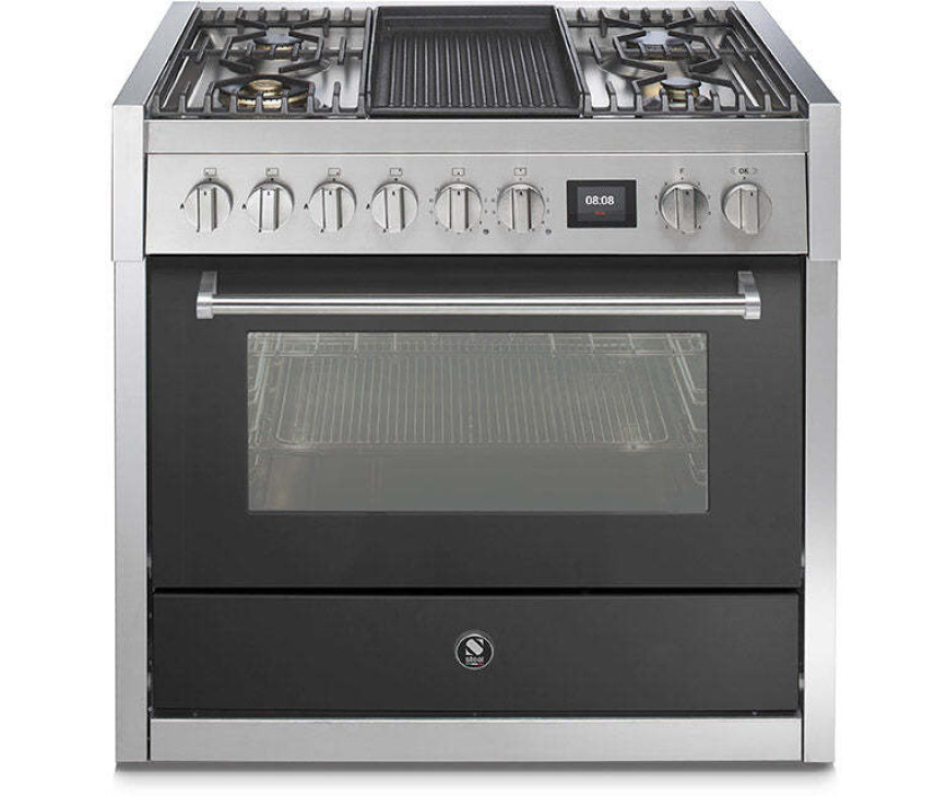 Steel GQ9S-4B fornuis met combi stoomoven - Genesi