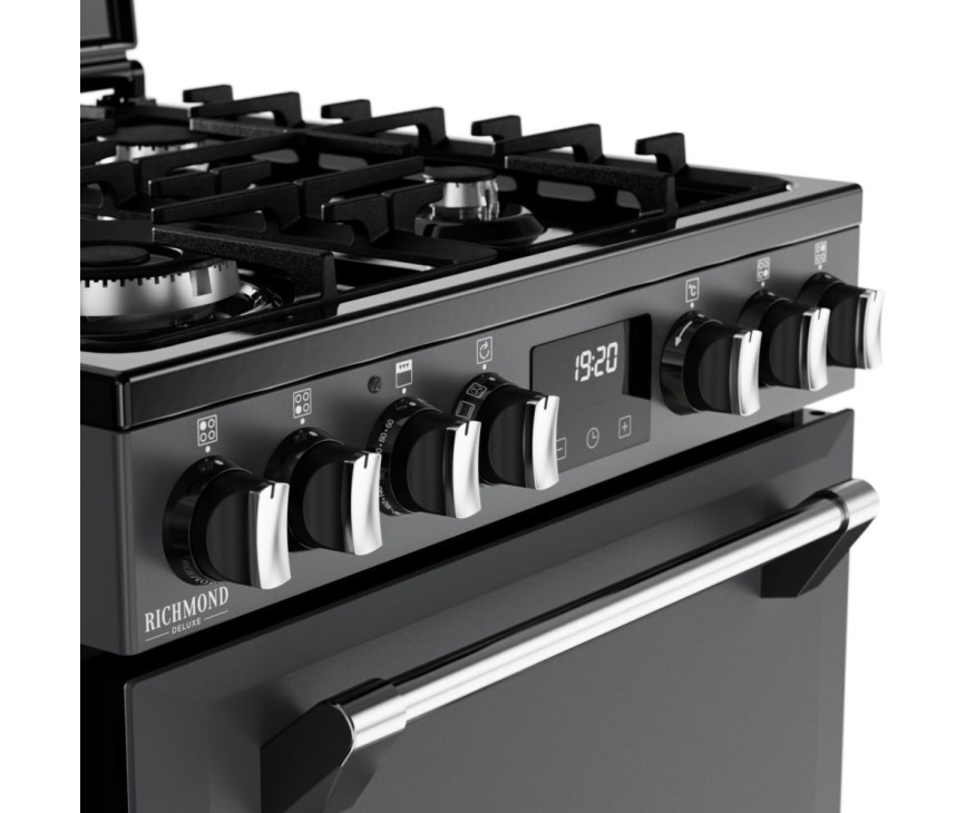 Stoves Richmond DX 60 DF gas fornuis - antraciet - 60 cm. breed