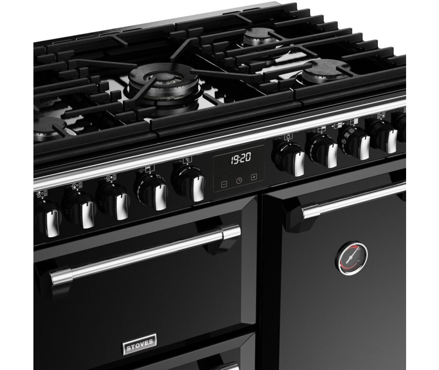 Stoves RICHMOND D900 DF Deluxe zwart gas fornuis