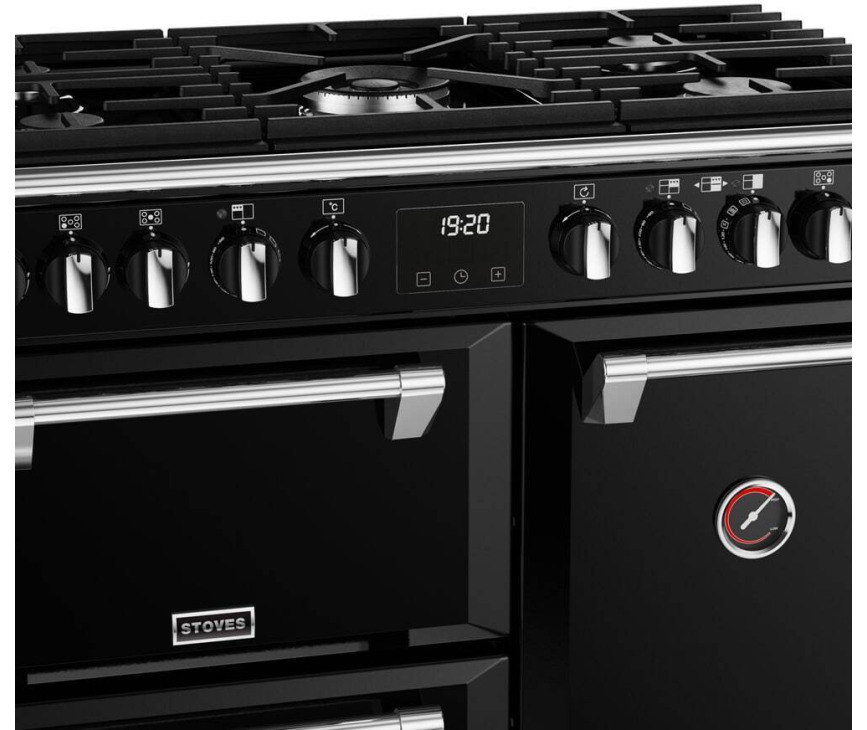 Stoves RICHMOND D900 DF Deluxe zwart gas fornuis