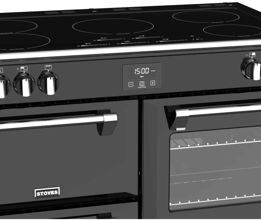 Stoves RICHMOND S1000 EI ZWART inductie fornuis - 100 cm. breed
