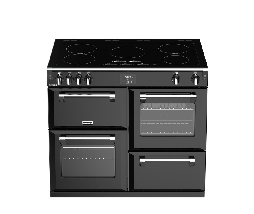 Stoves RICHMOND S1000 EI ZWART inductie fornuis - 100 cm. breed