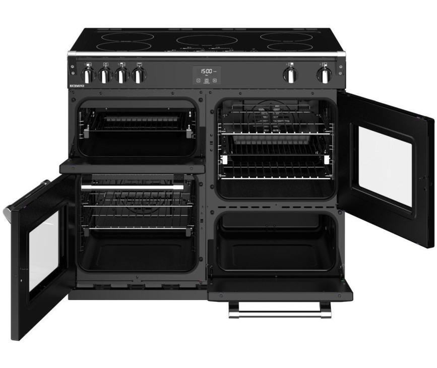 Stoves RICHMOND S1000 EI ZWART inductie fornuis - 100 cm. breed