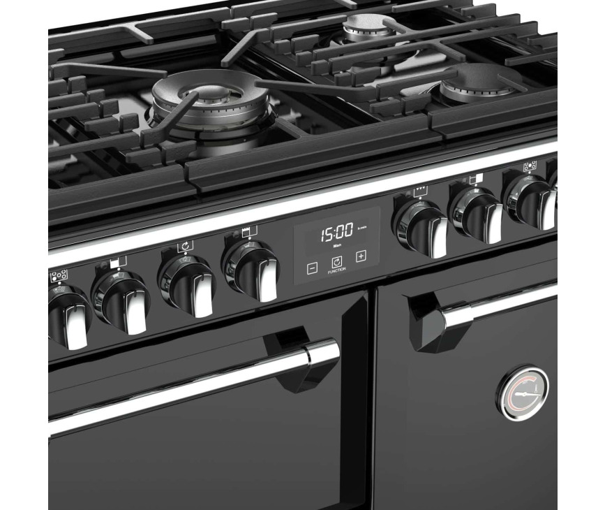 Stoves Richmond S900 DF Zwart - gas fornuis - 90 cm. breed
