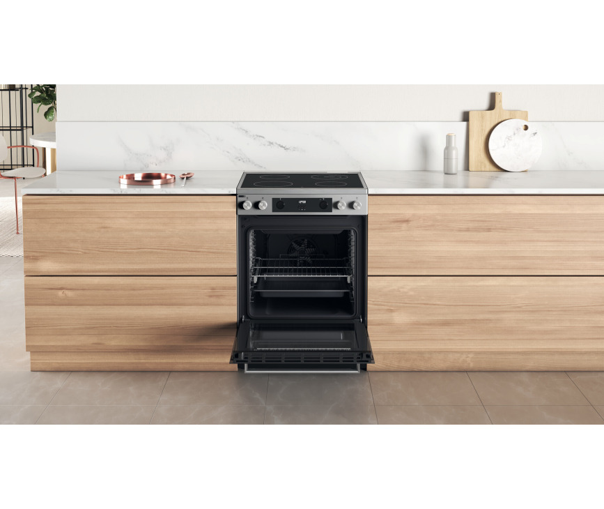 Whirlpool WS68V8CCXT keramisch fornuis - rvs