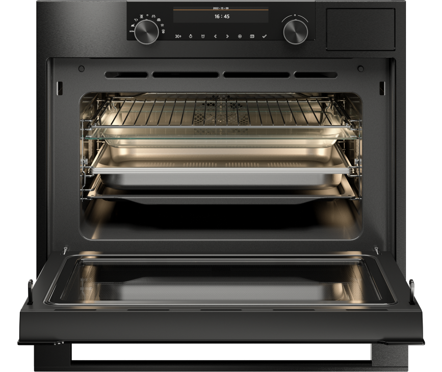 Atag CSX46121D inbouw combi-stoomoven met magnetron - blacksteel