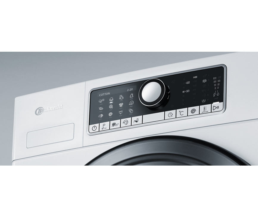 Het nieuwe bedieningspaneel van de Bauknecht WA TREND 8281 wasmachine