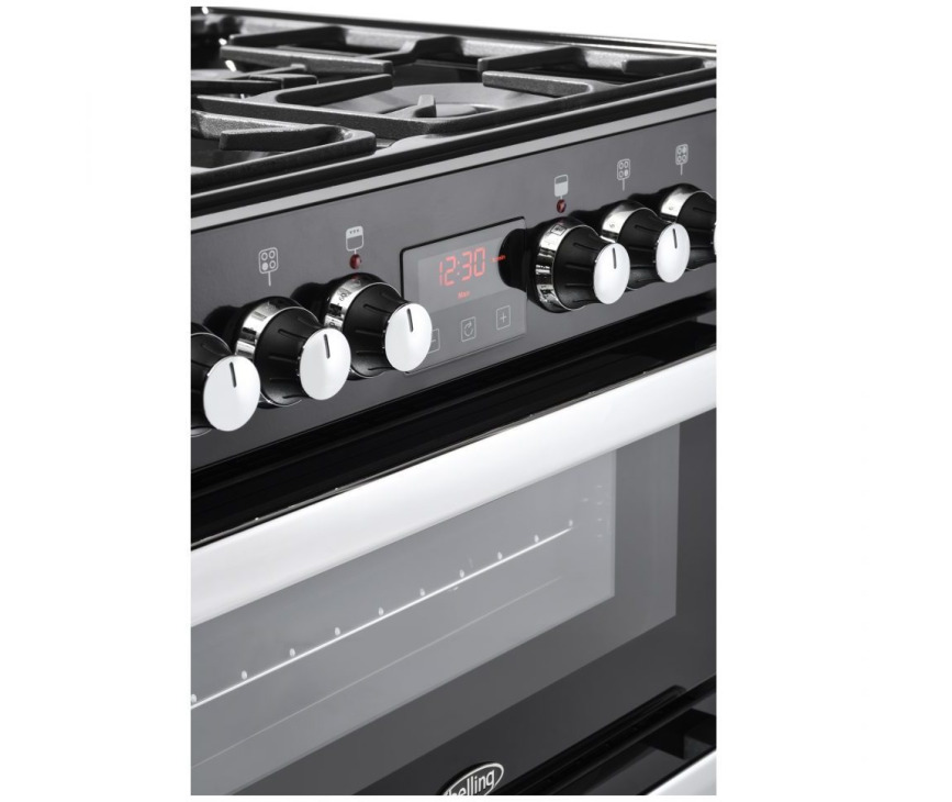 Belling Cookcentre 60 DF EU zwart gas fornuis - 60 cm. breed