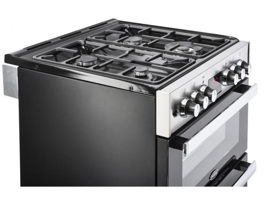 Belling Cookcentre 60 DF EU RVS gas fornuis - 60 cm. breed - dubbele oven