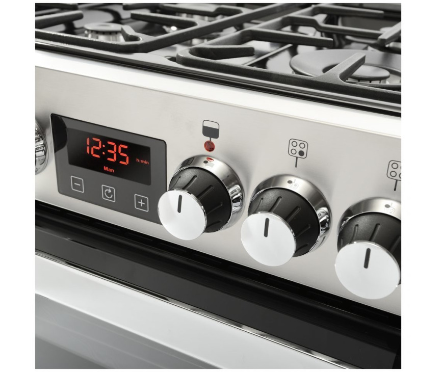Belling Cookcentre 60 DF EU RVS gas fornuis - 60 cm. breed - dubbele oven