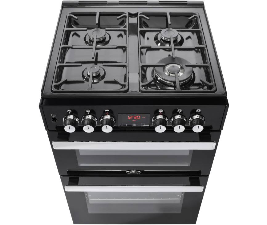 Belling Cookcentre 60 DF EU zwart gas fornuis - 60 cm. breed