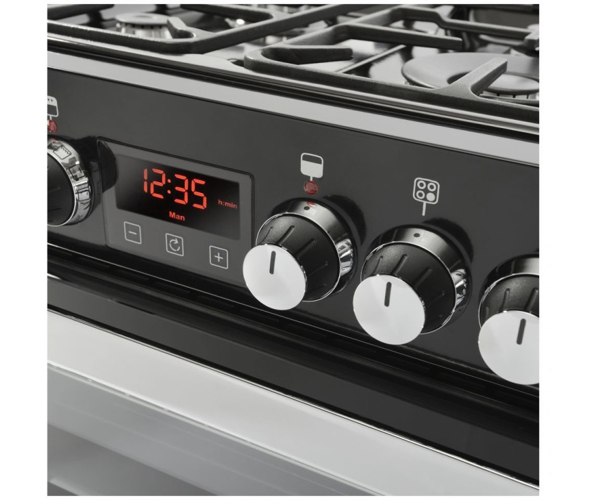 Belling Cookcentre 60 DF EU zwart gas fornuis - 60 cm. breed