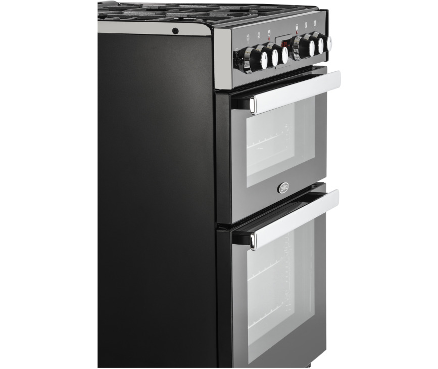 Belling Cookcentre 60 DF EU zwart gas fornuis - 60 cm. breed