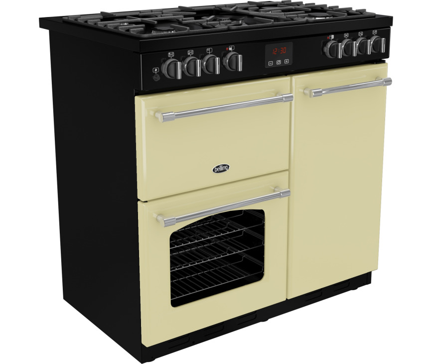 De Belling Farmhouse 90 DFT crème is uitgevoerd met drie verschillende soorten ovens.