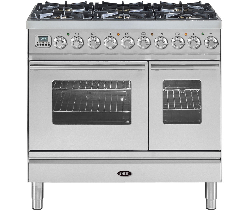 BORETTI fornuis rvs VP946IX DF Dual Fuel