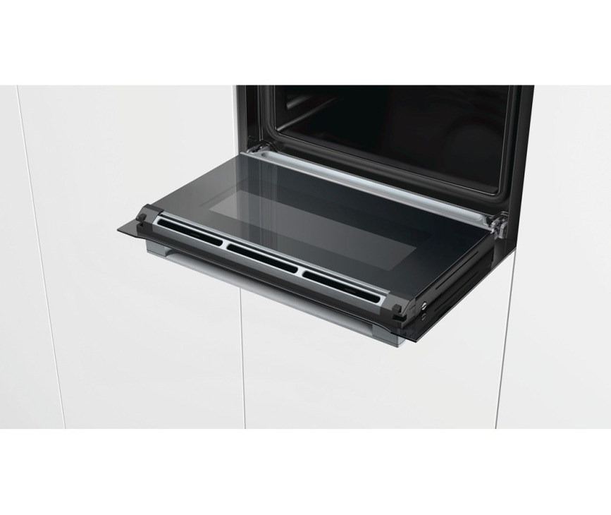 De Bosch CSG656RS1 is uitgevoerd met een klapdeur