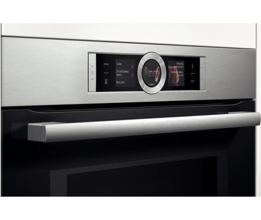Het bedieningspaneel van de Bosch CMG636BS2 oven met magnetron