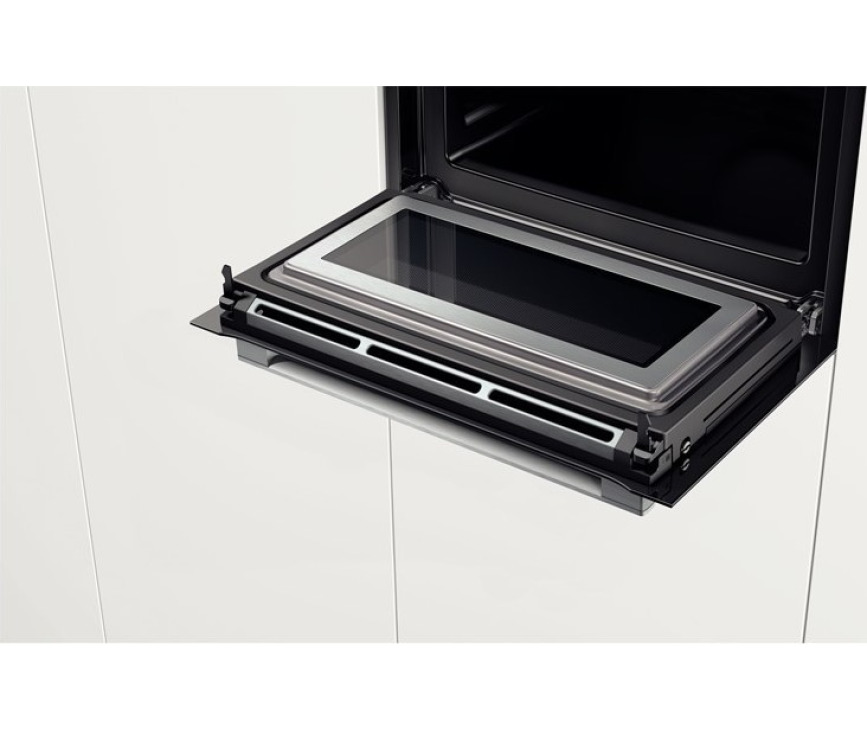 De ovendeur van de Bosch CMG636BS2 oven met magnetron