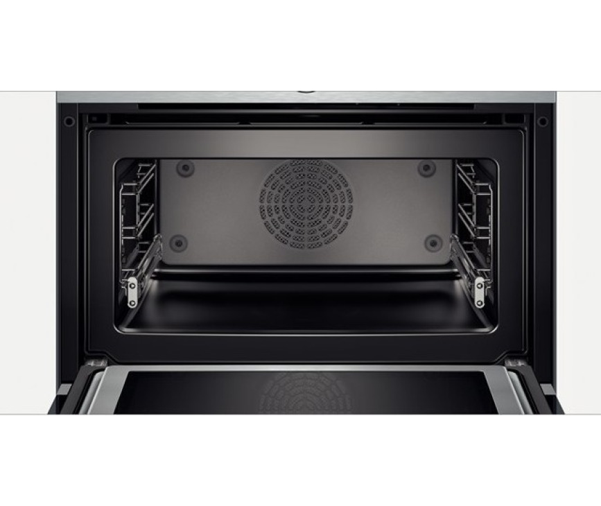 De binnenzijde van de Bosch CMG636BS2 oven met magnetron