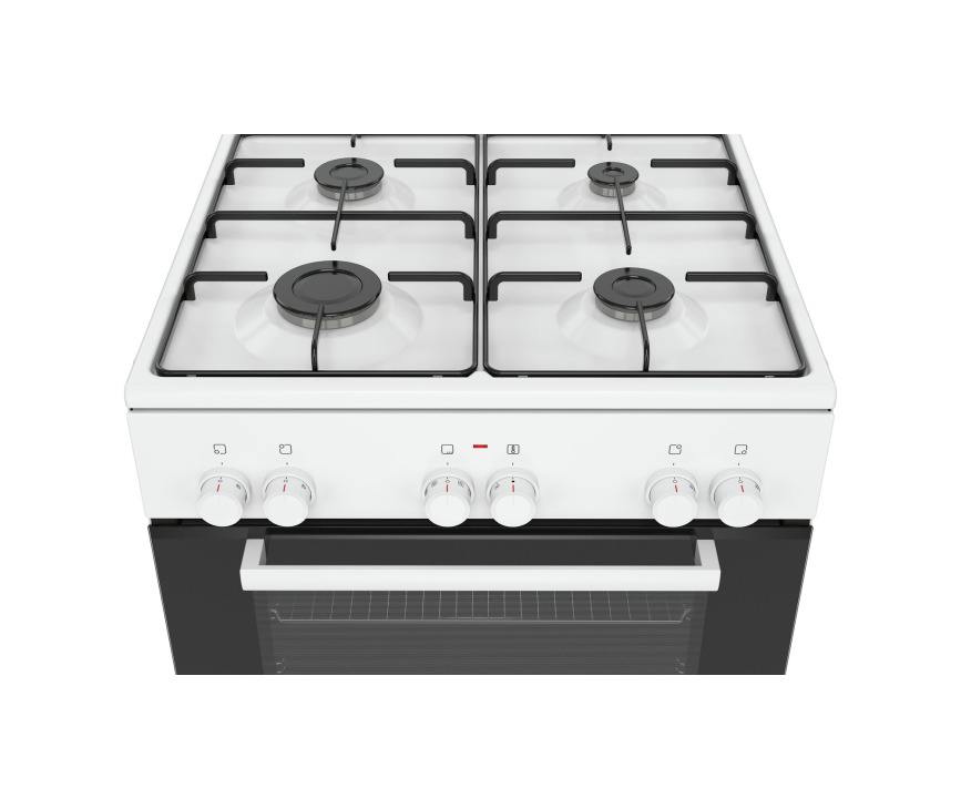 Bosch HXA090D20N gas fornuis - wit - 60 cm. breed