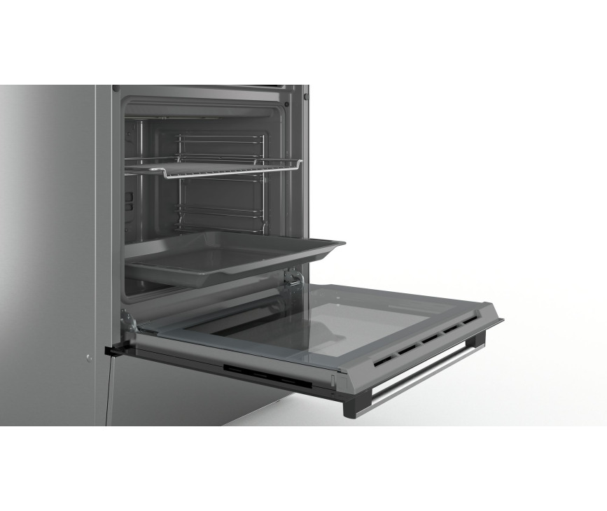 Bosch HXR390E50N rvs gas fornuis - 60 cm. breed