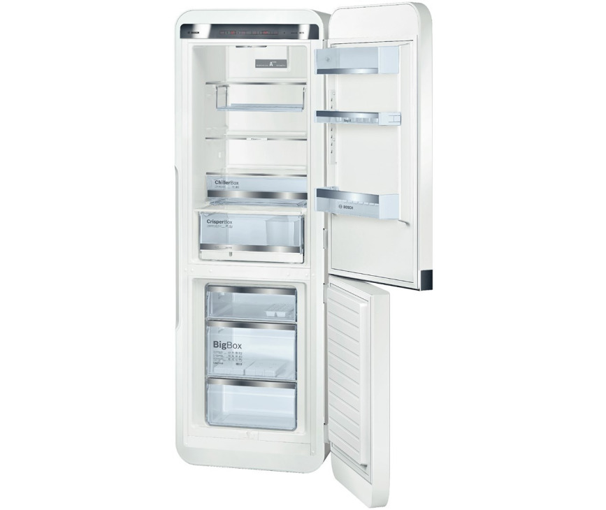 De binnenzijde van de Bosch KCE40AW40 koelkast wit