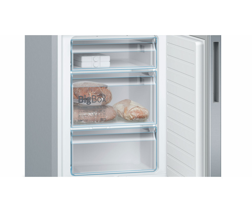 Bosch KGE39ALCA rvs-look koelkast - 201 cm. hoog