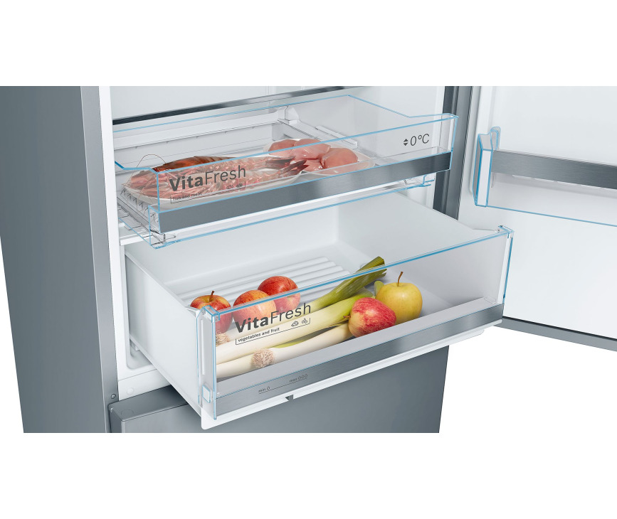 Bosch KGE49VI4A rvs koelkast - NoFrost en 70 cm. breed