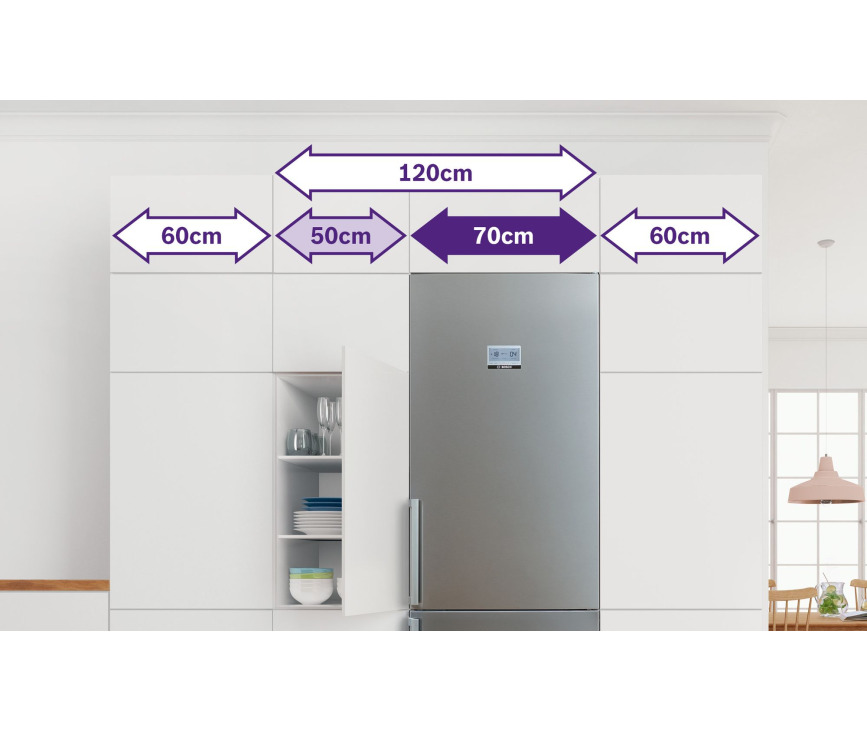 Bosch KGN49XIEA rvs koelkast - No-Frost en 70 cm breed