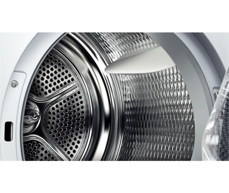 De Bosch WTW87560NL droger warmtepomp heeft een capaciteit van 8 kg