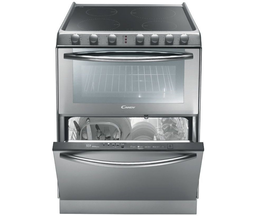 CANDY vaatwas-fornuis keramisch rvs TRIO9503-1X