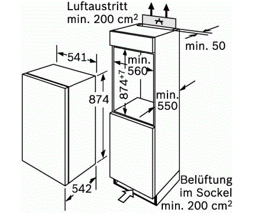 Constructa CK60244 inbouw koelkast