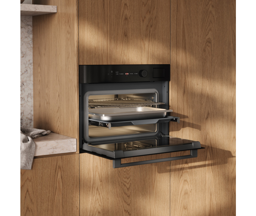 Atag CS8471D inbouw combi-stoomoven - zwart glas