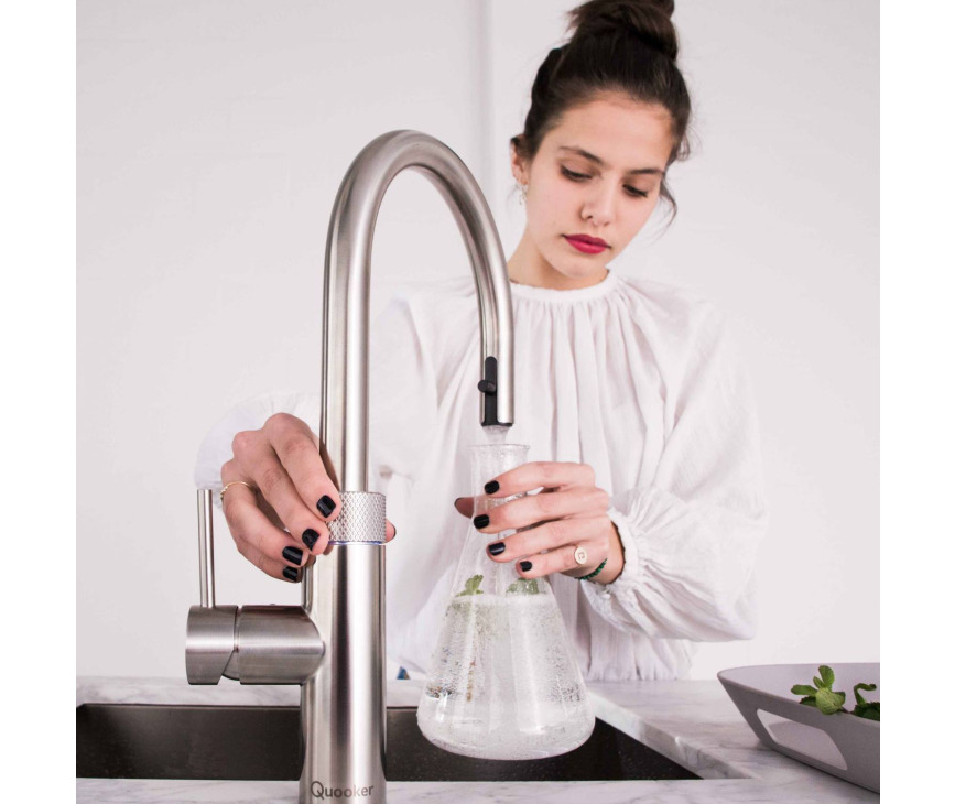 Handig: koud en bruisend water met de CUBE functie op de Quooker COMBI & CUBE