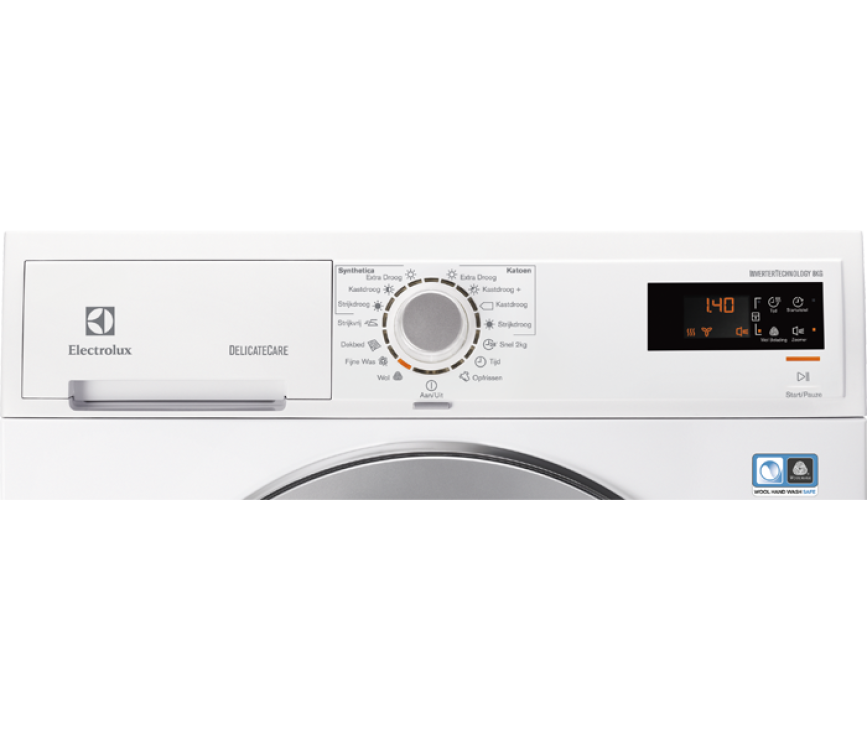 Het bedieningspaneel van de Electrolux EDH3786GDE warmtepomp droger