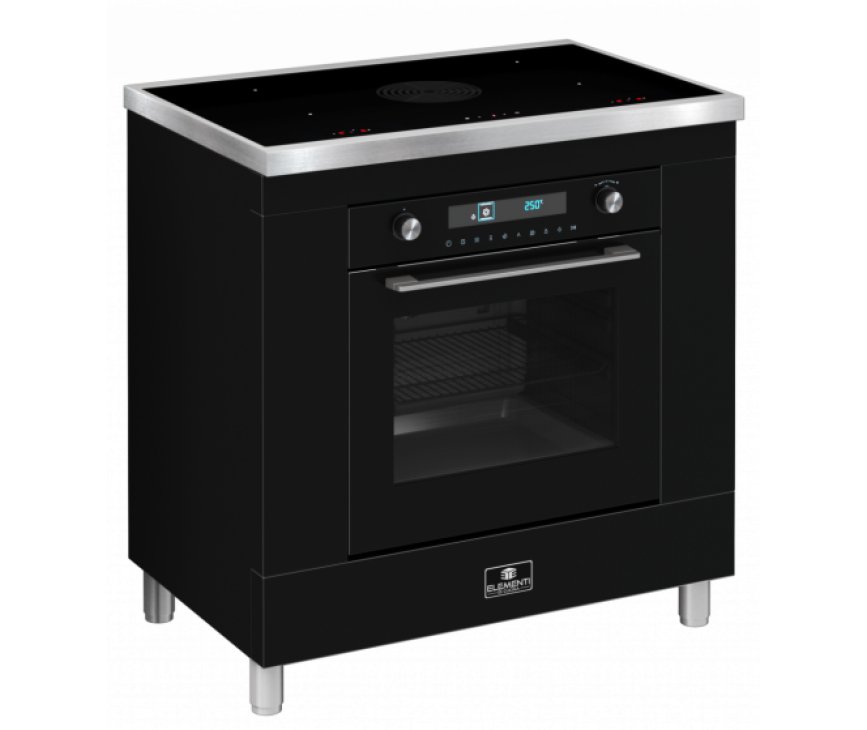 Elementi di Cucina IK9024-MZ-IX inductie fornuis met afzuiging - mat zwart