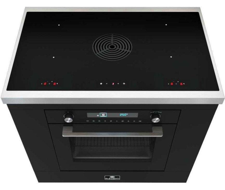 Elementi di Cucina IK9024-MZ-IX inductie fornuis met afzuiging - mat zwart