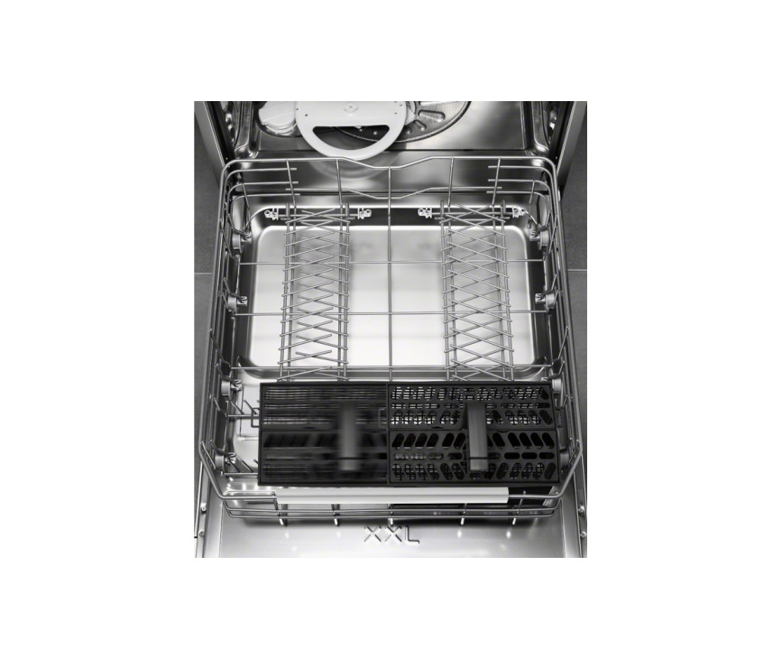 Foto van de flexibel indeelbare onderkorf van de ELECTROLUX inbouw vaatwasser ESL6370RO