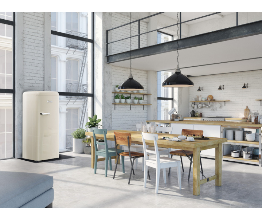 Etna KVV7154BEI beige koelkast - retro jaren 50
