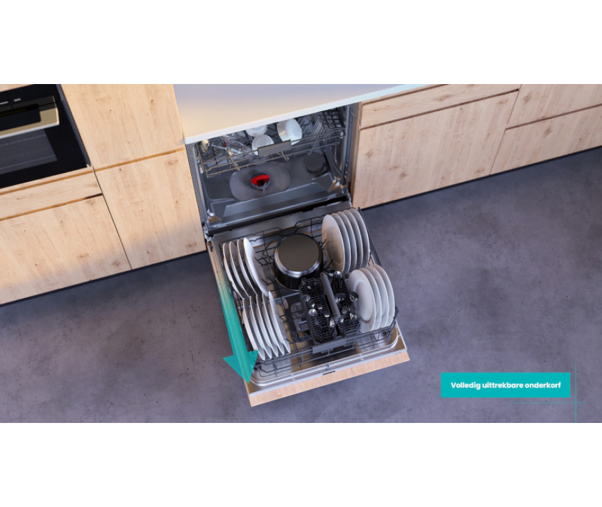 Etna VW942P inbouw vaatwasser met besteklade
